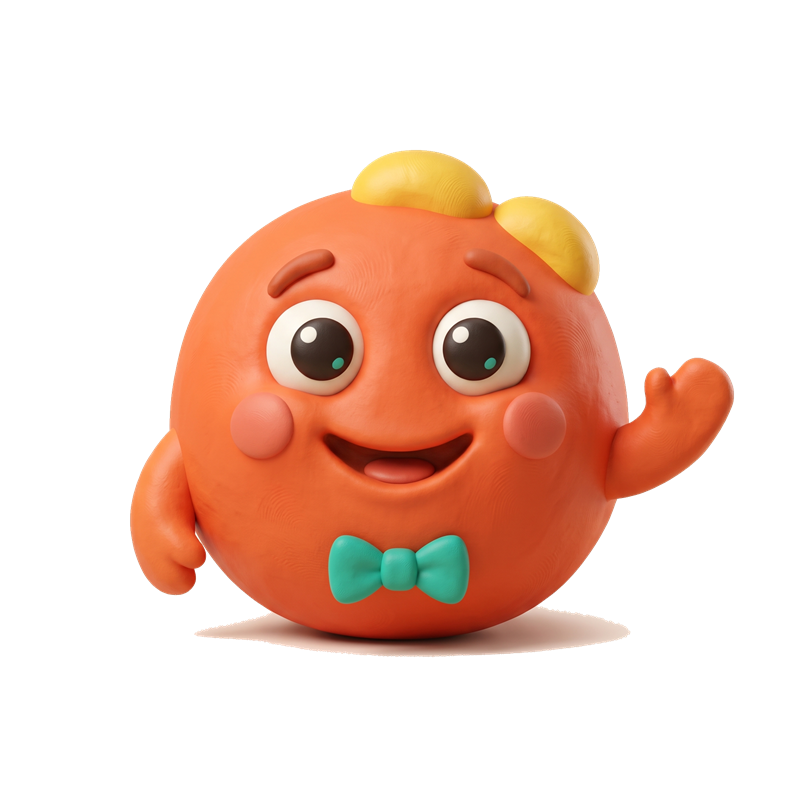 Mascote LetsPop acenando, convidando para pedir